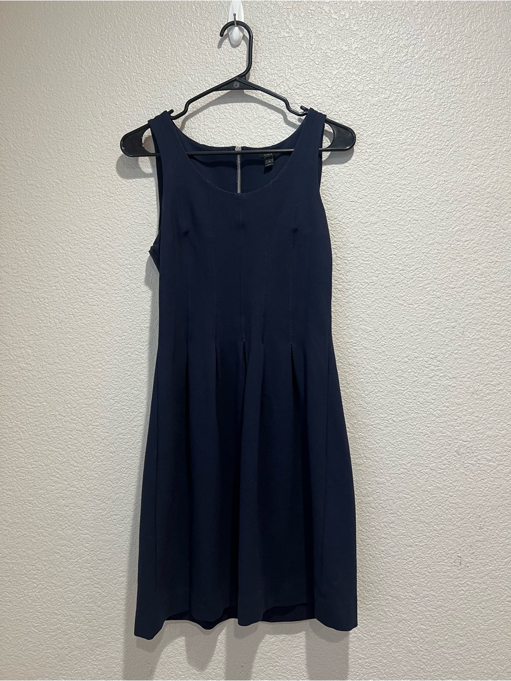 J Crew Navy Pleated Dress, 4